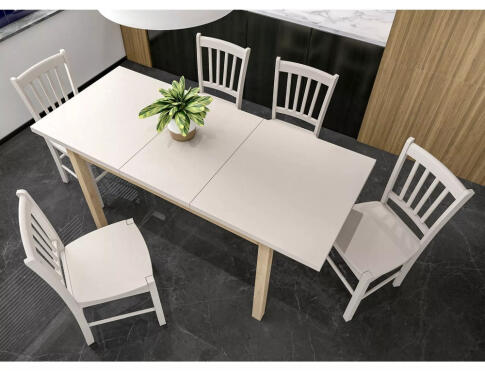 Стол обеденный SIGNAL ADAM кашемир/дуб кремона 90-125/65