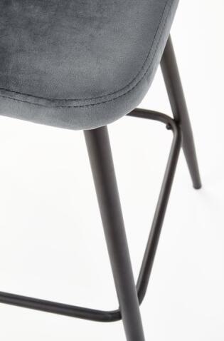 Стул барный HALMAR H96 серый/черный