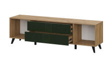 Тумба для ТВ SV-МЕБЕЛЬ (МС Милан К) Дуб Золотой/Олива Софт, с ящиками