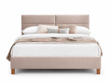Кровать SIGNAL SIERRA Velvet Bluvel 28 бежевый/дуб, 140/200