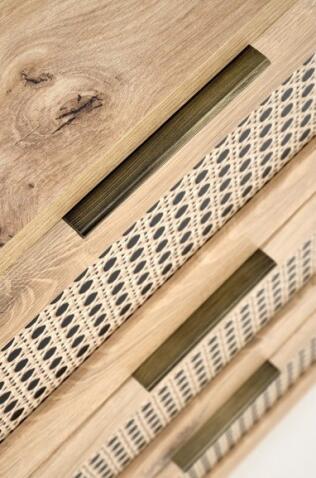 Комод HALMAR BORNEO KM-2 дуб артизан/черный