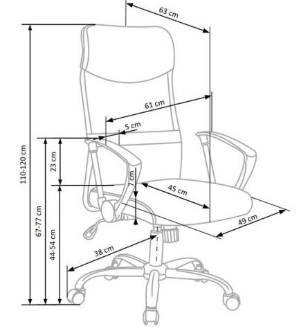 Кресло компьютерное HALMAR VIRE коричневый/хром