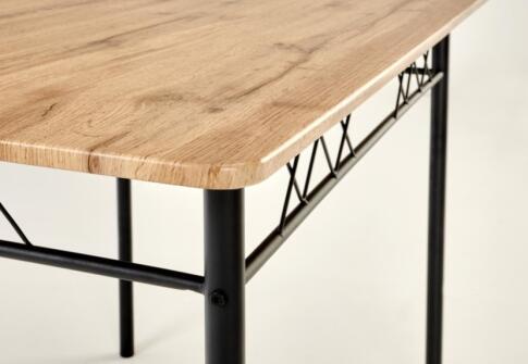 Комплект HALMAR FAUST 3 (стол+ 4 стула) дуб натуральный/черный