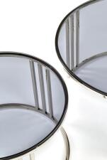 Комплект HALMAR MERCURY (2 стола журнальных) дымчатый/хром, 80/45 и 60/38 Комплект HALMAR MERCURY (2 стола журнальных) дымчатый/хром, 80/45 и 60/38