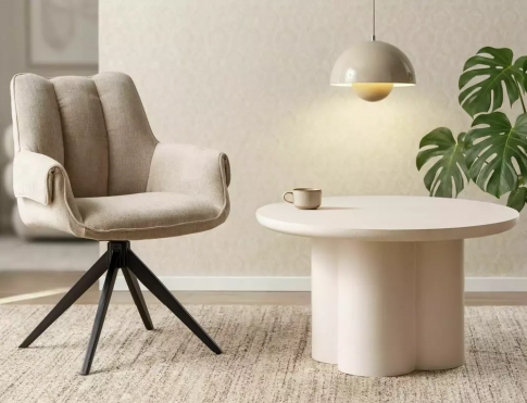 Стул SIGNAL GIO t.250 бежевый/черный, поворотный