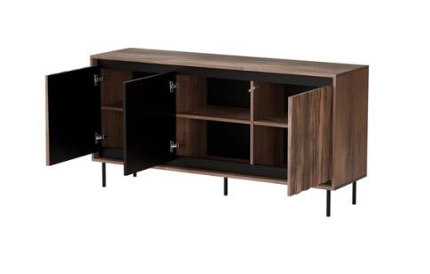 Комод HALMAR SWING KM-1 орех/черный