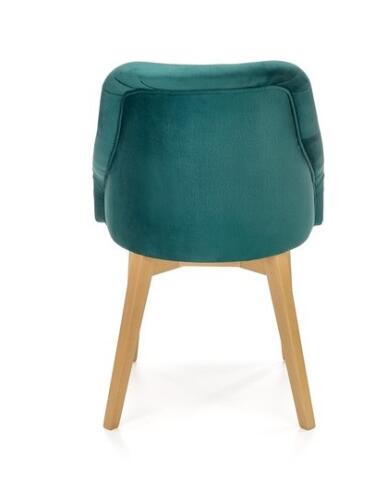 Стул HALMAR TOLEDO 2 Monolith 37 зеленый/дуб медовый