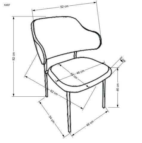 Стул HALMAR K497 кремовый/черный