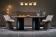 Стол обеденный HALMAR JULIUS светлый травертин/черный 200/100
