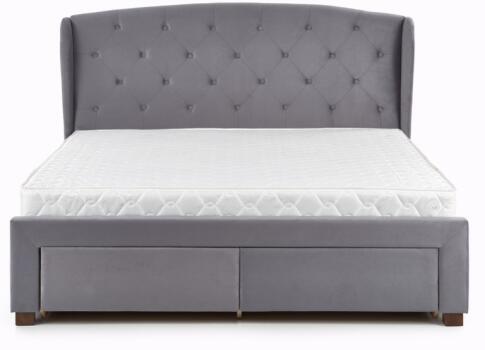 Кровать HALMAR SABRINA серый/орех, 160/200