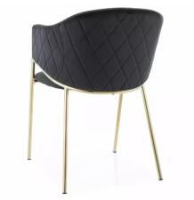 Стул SIGNAL BONO Velvet Bluvel 19 черный/золотой
