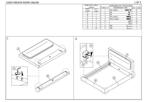 Кровать SIGNAL NIKOZJA Raven 28 бежевый, 160/200