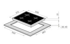 Поверхность газовая MAUNFELD EGHE.64.3STS-EB/G