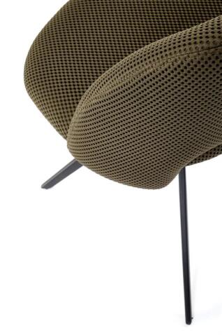 Стул HALMAR K546 оливковый/черный, поворотный