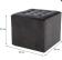 Пуф SIGNAL LORI Velvet Bluvel 19 черный