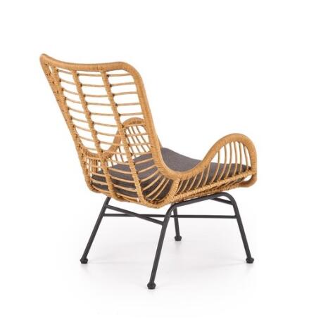 Кресло HALMAR IKARO натуральный/серый