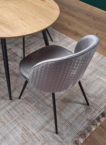 Стол обеденный HALMAR COLORADO дуб золотой/черный 120-160/80