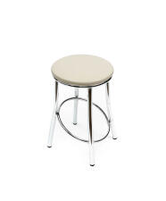 Табурет ВВР Сфера ваниль/хром, экокожа