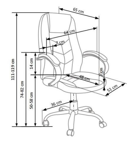 Кресло компьютерное HALMAR CODY коричневый/хром