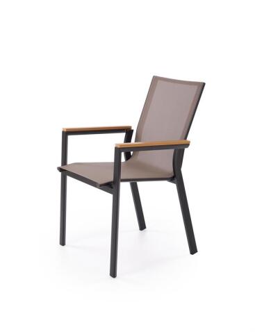 Стул HALMAR FIERRO черный/серый/коричневый