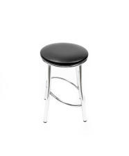 Табурет ВВР Сфера черный/хром, экокожа