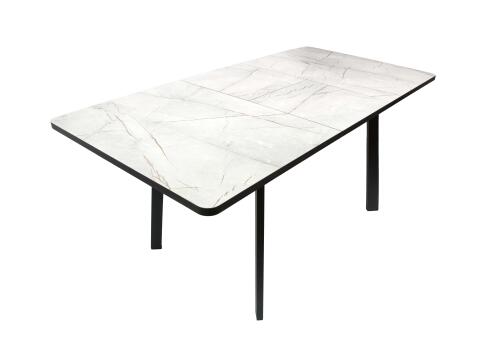 Стол ВВР Миллер Каспий серый/черный №3, пластик 120-160/80