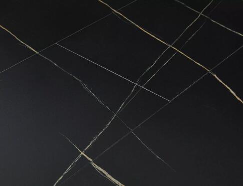 Стол обеденный SIGNAL GASTON черный мрамор/черный мат 100-135/100