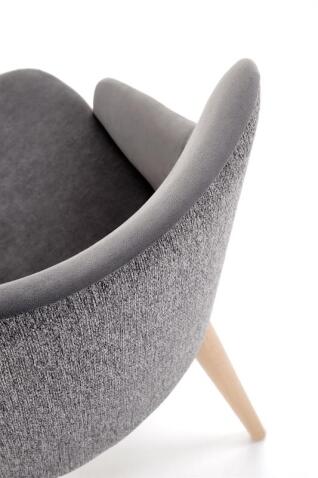 Стул HALMAR MALAGA Mavel 14/Stelar 92 серый/бук