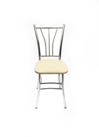 Стул ВВР Трилогия ваниль/хром, экокожа