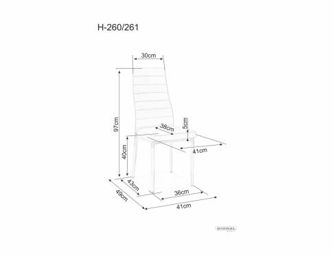 Стул SIGNAL H260 черный/хром