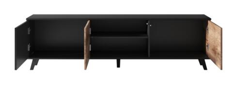 Тумба под теле/видео аппаратуру HALMAR RANDOM RTV-2 дуб вотан/черный