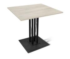 Стол Sheffilton SHT-TU6-BS1/TT 80/80 ЛДСП артикул SHT-T236 черный/дуб беленый