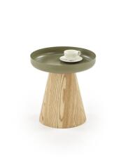 Стол журнальный HALMAR GINA зеленый/натуральный