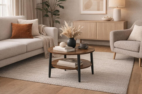 Стол журнальный SIGNAL ELLA B коричневый/черный