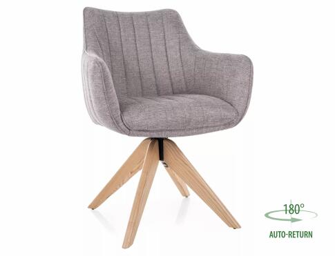 Стул SIGNAL AZALIA D Brego 07 серый/дуб, поворотный