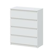 Комод NN Мебель (МС Денвер К) Белый, 4 ящ. SAFE