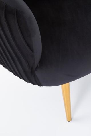 Кресло HALMAR CROWN черный/золотой