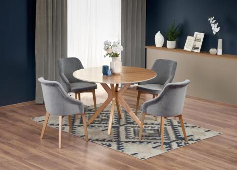 Стол обеденный HALMAR NICOLAS дуб натуральный/дуб натуральный 120