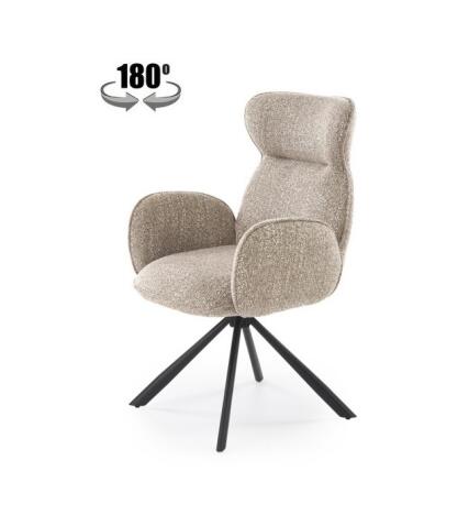 Стул HALMAR K571 темно-бежевый/черный, поворотный