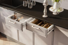 Кухонный гарнитур NN-Мебель "Адель К" 2,0м Белый/Нео/Черный