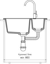 Кухонная мойка GRANFEST QUADRO Q-610K песочный