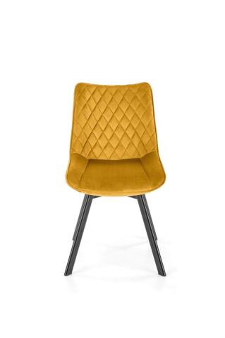 Стул HALMAR K520 горчичный/черный, поворотный