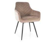 Стул SIGNAL SERVIO Velvet Bluvel 40 темно-бежевый/черный, поворотный