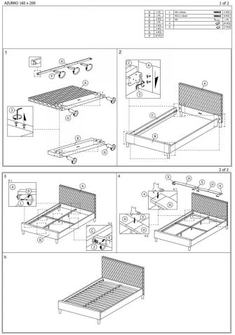 Кровать SIGNAL AZURRO Velvet Bluvel 78 зеленый/дуб 160/200