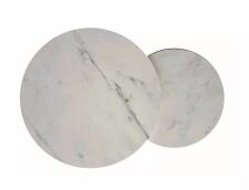 Комплект SIGNAL HOLA (2 стола журнальных) белый мрамор/золотой