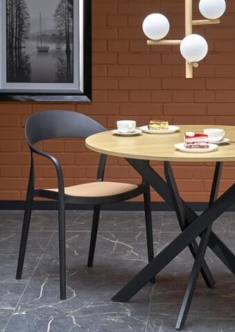 Стул HALMAR K530 черный/натуральный