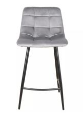 Стул барный SIGNAL MILA H-2 Velvet Bluvel 14 серый/черный мат