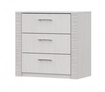 Комод SV-МЕБЕЛЬ (МС Гамма 20 К) Серия №4 Ясень анкор  светлый / Сандал светлый, 3 ящ.