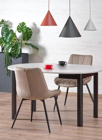 Стол обеденный HALMAR RINGO кашемир/черный 102-142/102