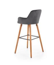 Стул барный HALMAR H93 темно-серый/орех Стул барный HALMAR H93 темно-серый/орех